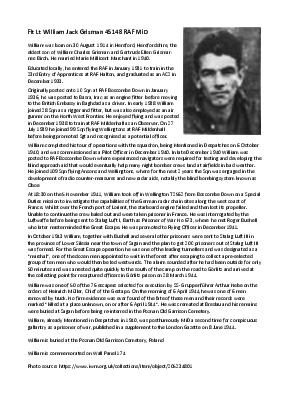 A preview of a PDF biography for Grisman, William Jack